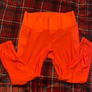 Coral high waisted power press built in leggings